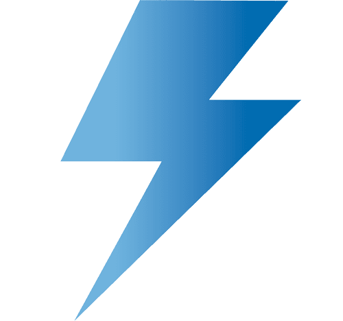 blue lightening bolt icon