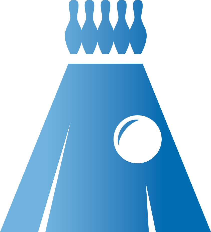 blue bowling alley icon