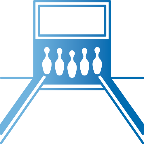 blue bowling alley icon