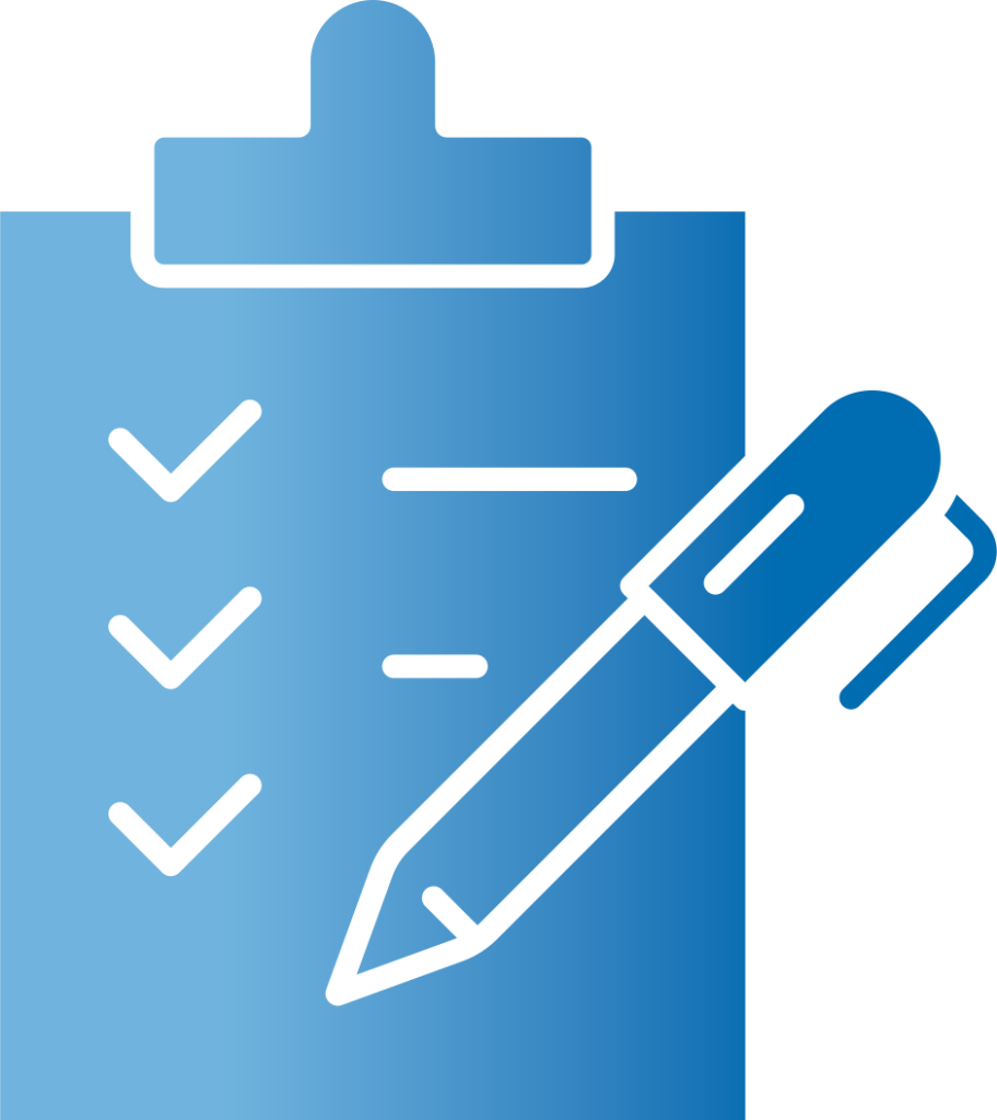 blue checklist icon