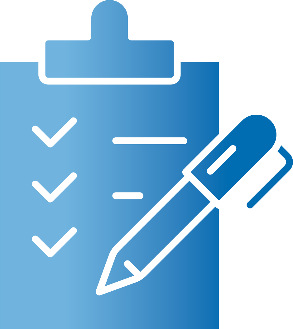 blue checklist icon